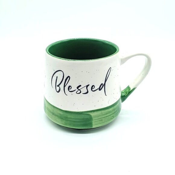 Sheffield Home Clover Cottage Green Blessed Ceramic Mug - Picture 1 of 7